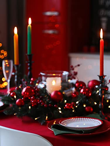 42 Pcs Beeswax Handmade Taper Candles Dripless Wax Candles Colorful Beeswax Candles 9 Inch Long Tapered Candles Honeycomb Candles For Christmas Dinner Party #TOP5