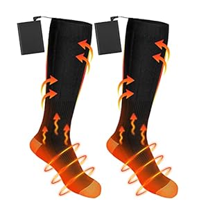 Verwarmde sokken voor dames en heren, elektrische warme sokken, oplaadbare 4000 mAh batterij, verwarmde sokken, elektrische voetwarmer