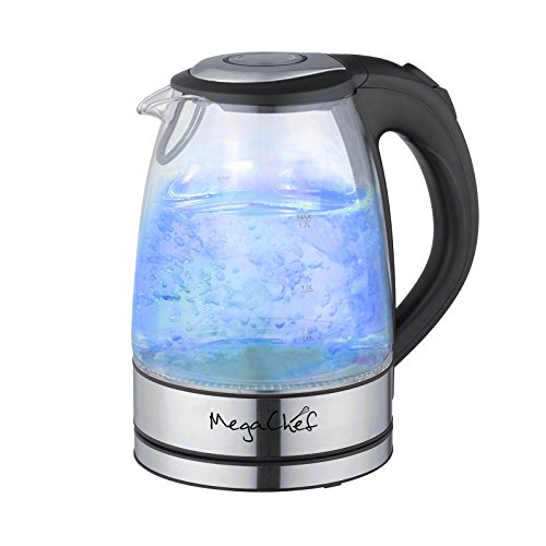 Megachef MegaChef Glass and Stainless Steel 1.7Lt. Electric Tea Kettle