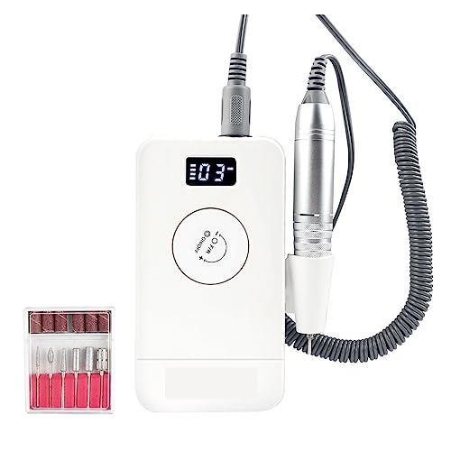 Lima Uñas Electrica, Pulidor eléctrico de Torno de uñas, máquina de Taladro de uñas de 35000 RPM for Lima de uñas de Gel acrílico, Herramientas de manicura y pedicura de molienda