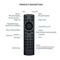 Annadue Bluetooth Sprachfernbedienung, G20S Pro BT Bluetooth/2.4G Wireless Fernbedienung mit Hintergrundbeleuchtung, Unterstützt Infrarot Lernen für Fernseher, Projektor, Computer Usw(Schwarz) – Ansicht 9