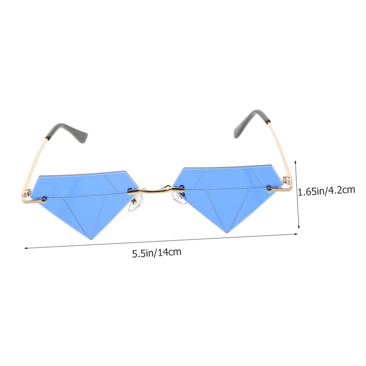 SOIMISS 8pièces Lunettes De Soleil Rimless Amusantes Forme De Diamant Pour Fêtes Accessoires De Costume Décorations Anniversaire