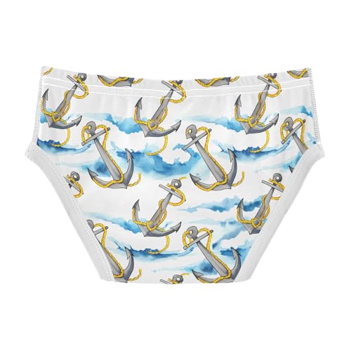 Gray Anchors Yellow Ropes Toddler Boy's Underwear 2T 202c17422