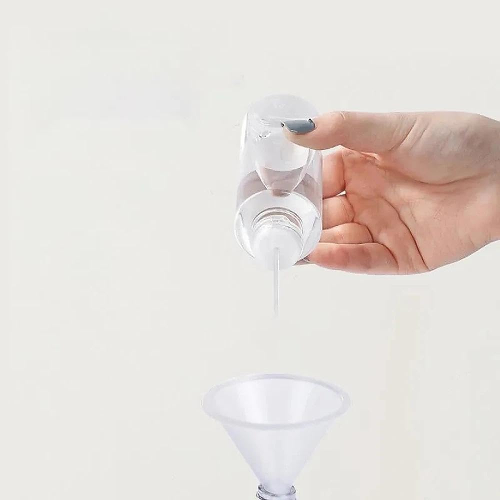Embudo Pequeño Cocina (5u) - Cuello estrecho, anti-derrame, reutilizable | Plástico resistente | Hogar | Perfume, especias, botellas | Uso personal