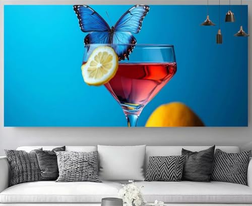 Broderie diamant fruit XXL 80x160cm kit complet papillon art