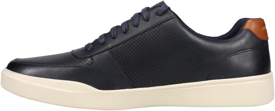 Cole Haan Men's Grand Crosscourt Modern Perforated Sneaker, Peacoat/British TAN, 10.5