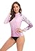 HUGE SPORTS Rash Guard da Donna Maniche Lunghe Anti UV Asciugatura Rapida Stampa Animale per Nuoto Surf Snorkeling Beast Layer (Giaguaro, S)