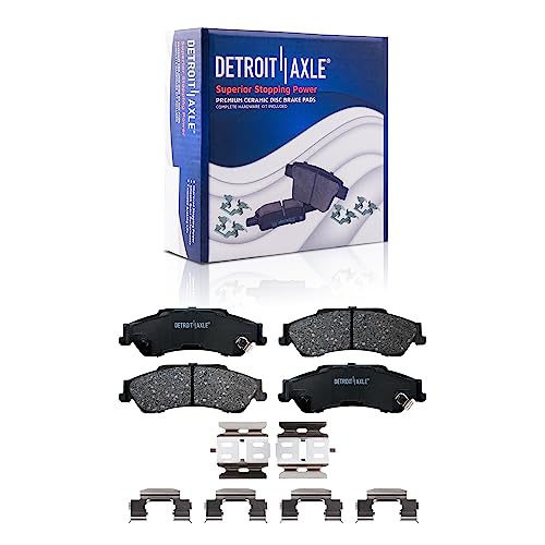Image of Detroit Axle - Rear Brake Kit for Chevy Blazer S10 GMC Jimmy Sonoma | Isuzu Hombre Olds Bravada, Drilled & Slotted Brake Rotors Disc Brake Calipers Ceramic Brake Pads Replacement