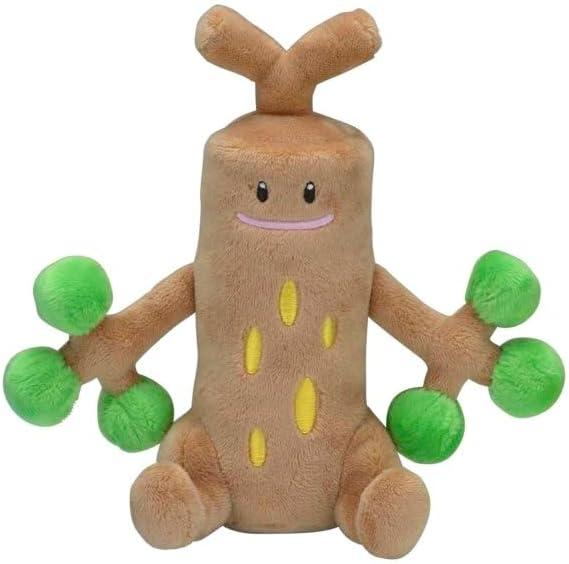 Pokémon Center: Sudowoodo Sitting Cuties Felpa, 6 ¼ pulgadas