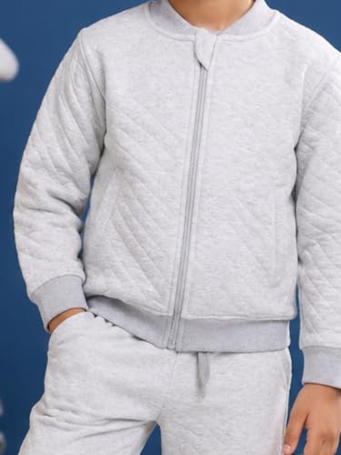 Image of KiddoPanti Boys & Girls Quilted Winter Jacket | 60% Cotton 40% Polyester Quilted Fabric | 2 Insert Pockets | Fron Zip Open | Kids Winterwear