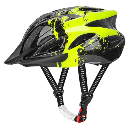 Casque de Vélo pour Adulte, Femme et Homme, avec Visière Amovible et Rembourrage, Casque Réglable pour VTT et Le Trafic Urbain (pour Tour de Tête 57 à 67...