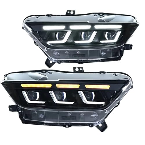 �t���i Compatible With Ford For Mustang Headlight 2015 2016 2017 2018 2019 2020 2021 2022 �w�b�h�����v DRL ���C�g �A�Z���u�� �����ԃA�N�Z�T���[ 2�Z�b�g