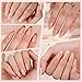150Pcs French Gel Nail Tips Almond, Vansiho Medium Nail Tips, Pre-French Tips Press on Nails, Acrylic Fake Nails for Nail Art DIY 15 Sizes