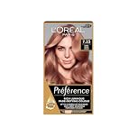 L'Oreal Paris Preference Hair Dye, Luminous Permanent Rich Hair Colour, Long Lasting Brilliance, Achieve Radiant, Salon-Inspired Results, Shade: Shade: 7.23 Dark Rose Gold