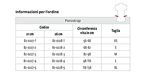 BUSTO ORTOPEDICO LOMBARE DONJOY POROSTRAP H. 26 cm (Tg. L)