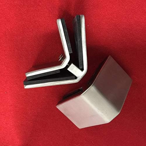Ochoos Frameless Pool Fence Mirror Satin 90 Degree Glass to Glass Corner Bracket