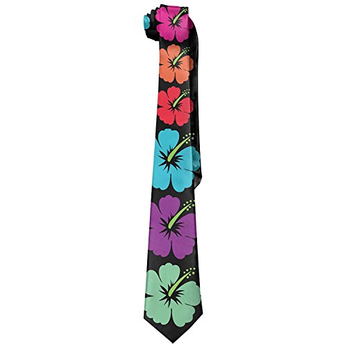 fengxutongxue Hawaiian Flower Hibiscus Mens Polyester Silk Wide Ties/Necktie/Necktie Ties