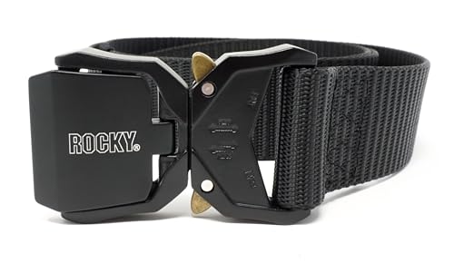 Rocky Mens Patton Black Nylon Cobra Release Tactical Belt4