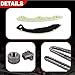 AUCERAMIC Engine Timing Chain Kit Compatible with Hyundai Genesis Coupe 2010-2012, Kia Forte 2011-2012,Dodge Caliber 2007-2009,Mitsubishi Lancer 2008-2015 2.0L 1.8L