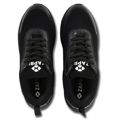 Image of Men's Solitrix Black Sports Running Shoes | Lightweight Breathable Mesh | Gym, Walking & Training