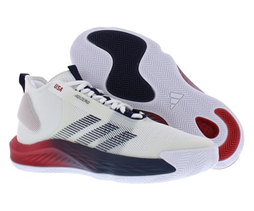 Image of adidas SM Adizero Select FIBA Unisex Shoes Size 12, Color: White /Navy
