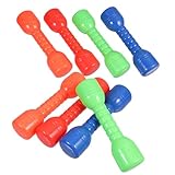 Gogogmee 8 Piezas Pesas de Plástico para Mancuernas de Ejercicio Matutino con Diseño Ergonómico y Agarre Antideslizante Colores Surtidos para Tonificar Brazos y Fortalecer Músculos