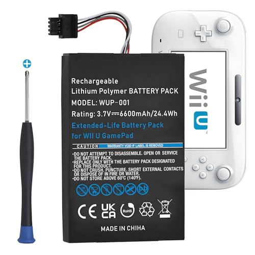 Pickle Power 6600mah Batería de Reemplazo para Nintendo Wii U Gamepad WUP   012 WUP   010