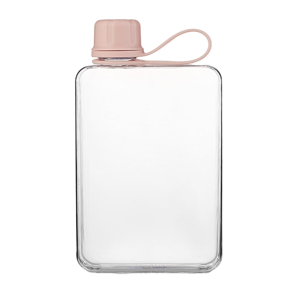 CTRLZS Square Water Bottle 500ml Portable Flat Drink Cups Slim Cold Flask Sports Water Bottle Summer Water Flask for Hiking C