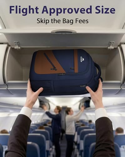 Image of MATEIN Travel Backpack for Men with Anti Theft Pocket, TSA Friendly Carry On 17.3 Inch Laptop Backpack with Luggage Strap, Water Resistant Flight Approved Work Business College Daypack Bag for Men