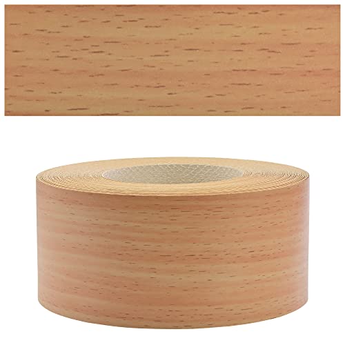Mprofi MT® - Moldura Adhesiva y Melamina Cinta de Canto Haya Bávara | 45mm x 5m | Protector Bordes para Estanterías, Muebles y Paneles | Canto Termoadhesivo Duradero | Espesor 0,50mm