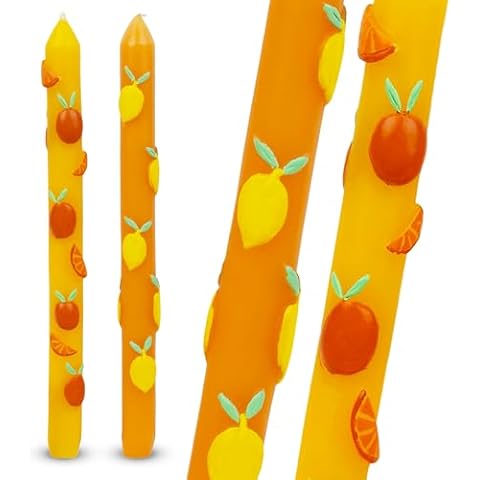 Hand Painted Citrus Dinner Candles by Talking Tables Cover