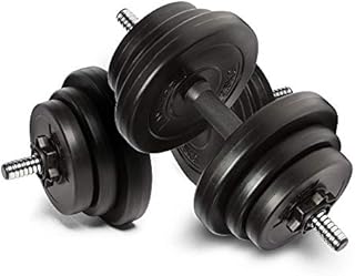 Anchor's Adjustable 20kg Dumbbells Weights set for Men Women, Dumbbell hand weight Barbell Perfect for Bodybuilding fitness weight lifting training home gym equipment free weights (20)