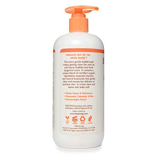 Image of Little Twig Bubble Bath, Baby Bath Essential with Natural Plant Derived Formula, Vegan, Gluten-Free, Paraben-Free, Happy Tangerine Scent, 17 fl. oz.