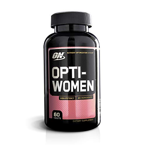 Optimum Nutrition ON Opti-Women, Suplemento multivitamínico, multivitaminas y minerales para mujeres con vitamina D y C, magnesio y acido folico, sin sabor, 30 porciones, 60 cápsulas