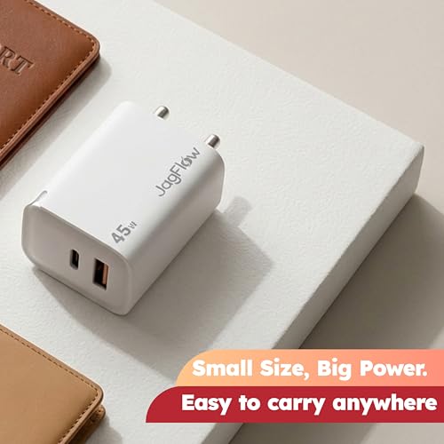 Image of Trueview 45W Fast Charging Power Adapter with Type-C & USB-A Ports | PD 3.0 & QC Support Wall Charger for Smartphones, Tablets & USB-C Devices | White