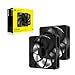 CORSAIR RS140 MAX 140mm PWM Thick Fans – High Static Pressure – Liquid Crystal Polymer Construction – Dual Pack – Black