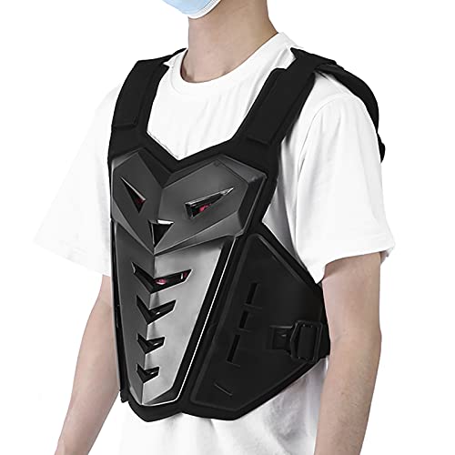 NOENNULL Brustpanzer, Motorrad-Rüstung, Bodyguard Weste, Dirtbike, Reiten, Off-Road, Rennen, Radfahren, Skifahren, Motocross, Erwachsene, Kinder, Protektorjacken für Straßenrad, Herren-Rücken (schwarz
