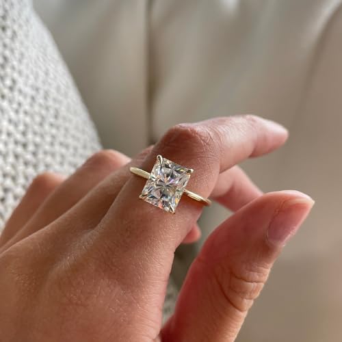 4 Carat Radiant Cut Diamond Engagement Ring, F/VS IGI Certified Lab Grown Diamond Wedding Anniversary Ring For Her Crafted In 14K Gold2