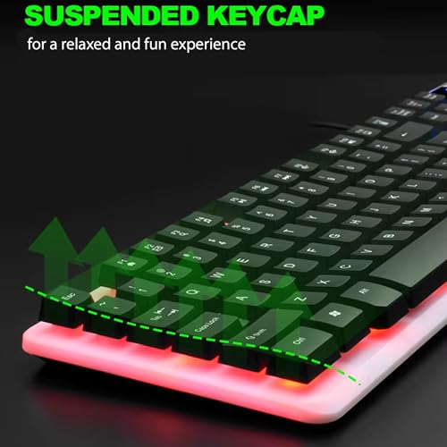 Clavier et souris de jeu filaire USB DEL IndoTeam disposition britannique UK