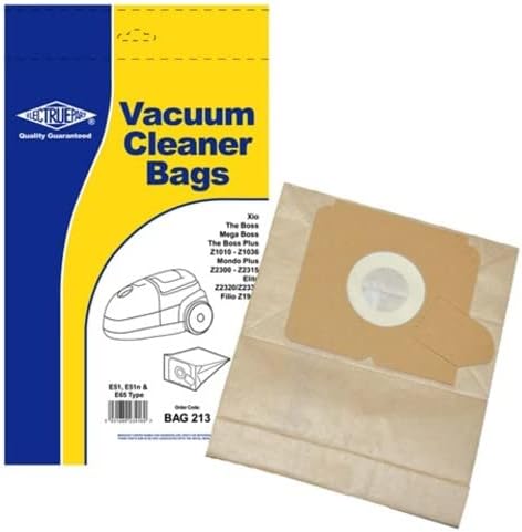 Electruepart E51 E51N E65 Type Vacuum Cleaner Dust Bags for Electrolux The Boss Z1010 - Z1036 (Pack of 5)