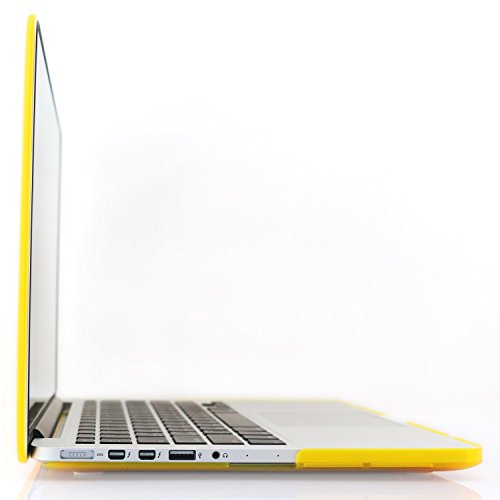 Image of Heartly Premium MacBook Flip Thin Hard Shell Rugged Armor Hybrid Bumper Back Case Cover for MacBook Pro 15 inch inch - Sweet Yellow