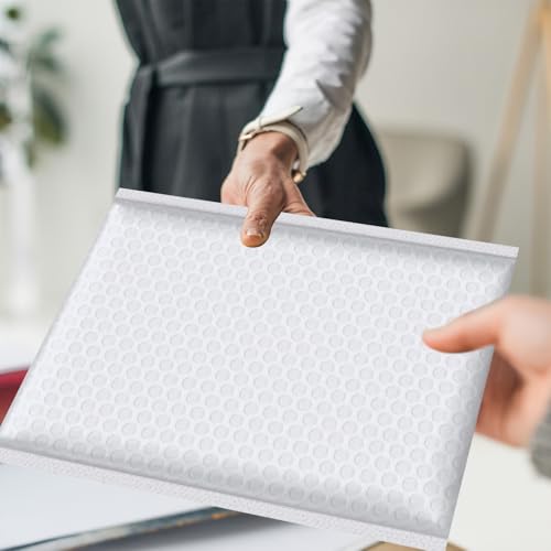 32 Pcs Extra Large Bubble Mailers Padded Envelopes 14 x 19 Inches Waterproof Poly Shipping Bags for Bulk Mailing Packaging Small Business (White)