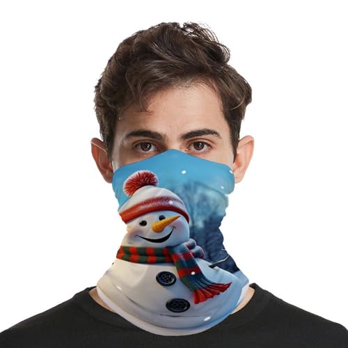 Balaclava cuello cuello feliz muñeco de nieve para hombres y mujeres con protección solar, máscara facial fresca y transpirable para esquí y senderismo miniatura 4