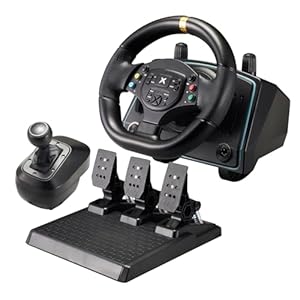 DOYO Gaming Steering Wheel with Pedals and Shifter, 1080° Racing Wheel, Hall Effect Pedals, Vibration Feedback, Paddle Shifters, Steering Wheel for PC/Xbox One/Xbox Series X/PS3/Switch – Plug & Play