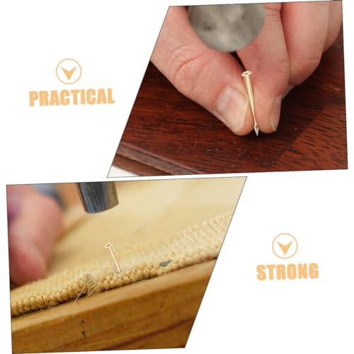 Head Copper Nails 200Pcs Golden Strong Sharp for Furniture Repair miniatura 3