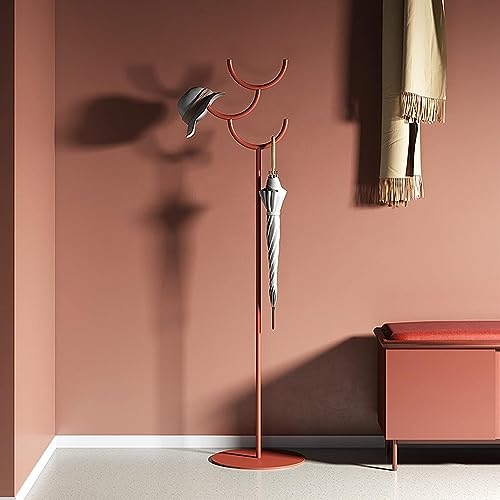 Porte-vêtements autoportant en métal robuste et stable Rosso