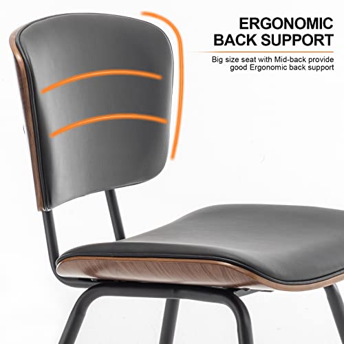 Aqg Dining Chair Mid Century Modern Dining Chairs For Kitchen Dining Living Room Chairs (Black, Pack Of 2) #TOP5