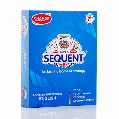 Image of Aditi Toys Make A Sequent Board Game for Adults & Family, Fun Card Strategy & Logic Challenging Foldable Board Game for Kids 7+, Educational, Party & Activity Toy Gift for Indoor Outdoor, BIS Approved