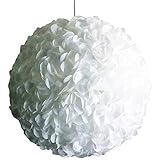  Little White Fluffy, Ø 32cm, Papierlampe Hängelampe Lampe Lampenschirm Pendellampe Designerlampe Deckenlampe Leuchte weiß AUS PAPIER + Lampenfassung E27 für LED Glühbirne