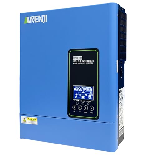 3000W Hybrid Solar Inverter 24V DC to 110V AC, Pure Sine Wave, Built-in 100A MPPT Controller...
